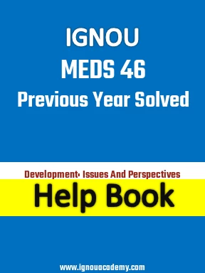 IGNOU MEDS 46 Previous Year Solved Question Paper